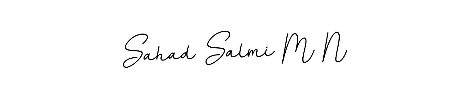 Make a beautiful signature design for name Sahad Salmi M N. With this signature (BallpointsItalic-DORy9) style, you can create a handwritten signature for free. Sahad Salmi M N signature style 11 images and pictures png