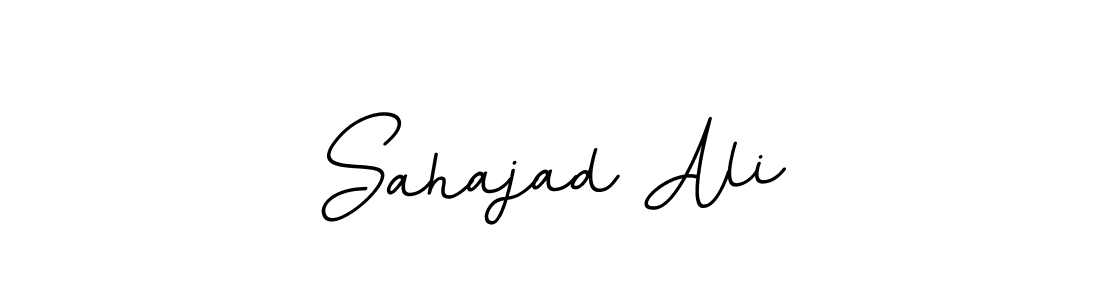 You should practise on your own different ways (BallpointsItalic-DORy9) to write your name (Sahajad Ali) in signature. don't let someone else do it for you. Sahajad Ali signature style 11 images and pictures png