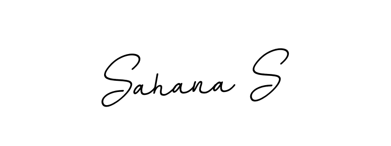 You should practise on your own different ways (BallpointsItalic-DORy9) to write your name (Sahana S) in signature. don't let someone else do it for you. Sahana S signature style 11 images and pictures png