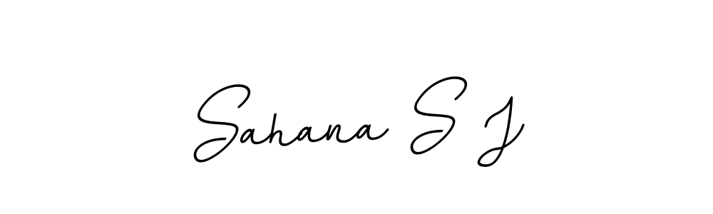 Design your own signature with our free online signature maker. With this signature software, you can create a handwritten (BallpointsItalic-DORy9) signature for name Sahana S J. Sahana S J signature style 11 images and pictures png