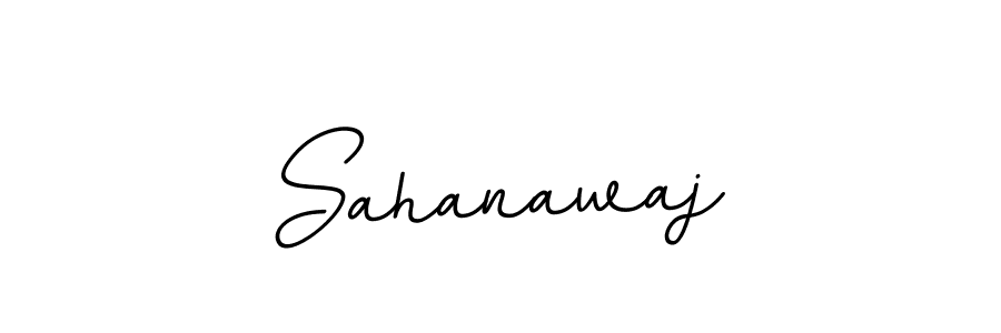 Use a signature maker to create a handwritten signature online. With this signature software, you can design (BallpointsItalic-DORy9) your own signature for name Sahanawaj. Sahanawaj signature style 11 images and pictures png