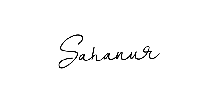 Design your own signature with our free online signature maker. With this signature software, you can create a handwritten (BallpointsItalic-DORy9) signature for name Sahanur. Sahanur signature style 11 images and pictures png