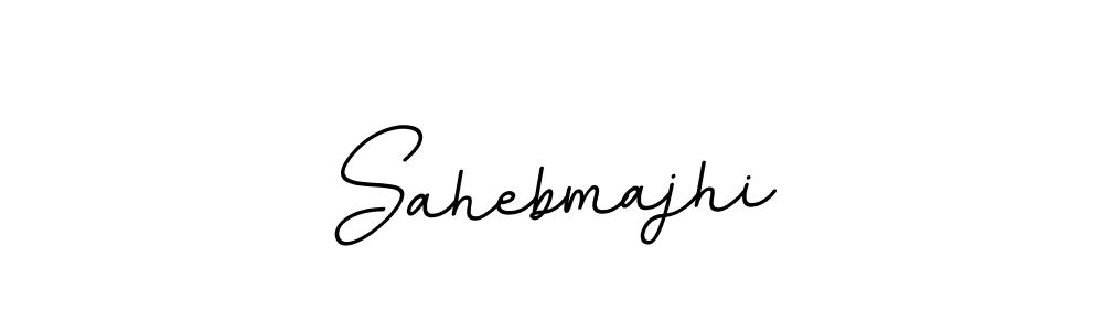 You should practise on your own different ways (BallpointsItalic-DORy9) to write your name (Sahebmajhi) in signature. don't let someone else do it for you. Sahebmajhi signature style 11 images and pictures png
