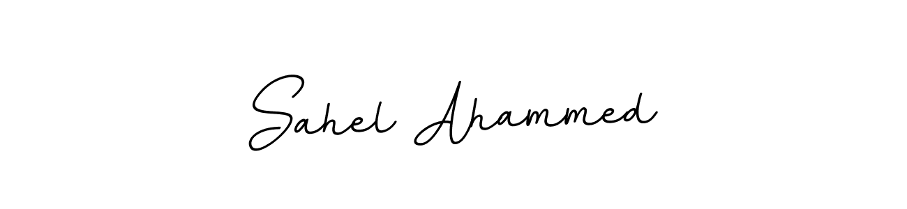 This is the best signature style for the Sahel Ahammed name. Also you like these signature font (BallpointsItalic-DORy9). Mix name signature. Sahel Ahammed signature style 11 images and pictures png