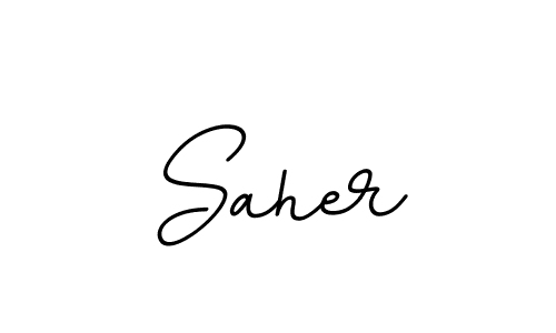 Make a beautiful signature design for name Saher. With this signature (BallpointsItalic-DORy9) style, you can create a handwritten signature for free. Saher signature style 11 images and pictures png