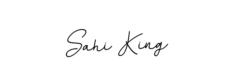 Design your own signature with our free online signature maker. With this signature software, you can create a handwritten (BallpointsItalic-DORy9) signature for name Sahi King. Sahi King signature style 11 images and pictures png