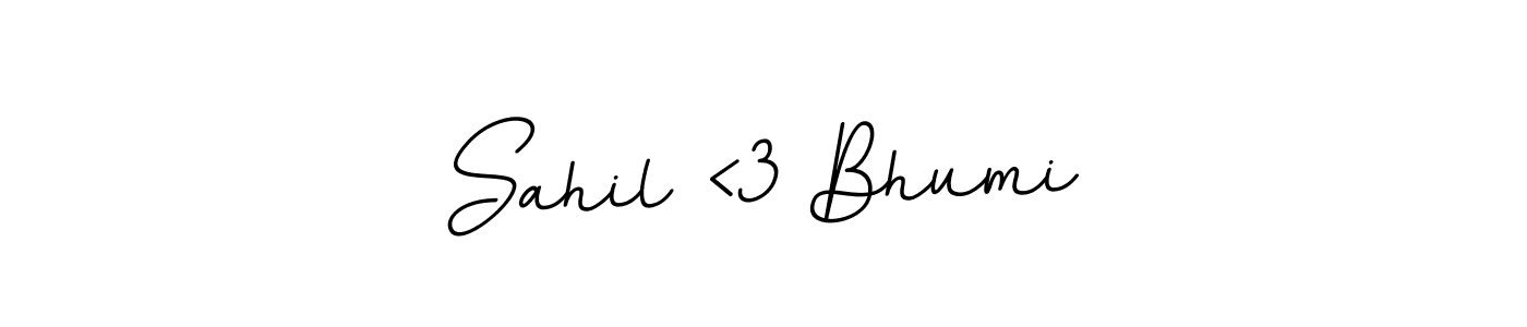 BallpointsItalic-DORy9 is a professional signature style that is perfect for those who want to add a touch of class to their signature. It is also a great choice for those who want to make their signature more unique. Get Sahil <3 Bhumi name to fancy signature for free. Sahil <3 Bhumi signature style 11 images and pictures png