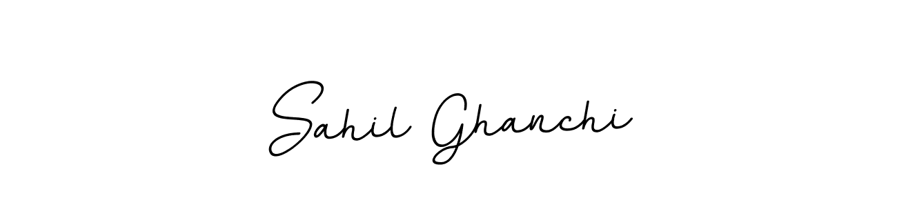 Design your own signature with our free online signature maker. With this signature software, you can create a handwritten (BallpointsItalic-DORy9) signature for name Sahil Ghanchi. Sahil Ghanchi signature style 11 images and pictures png