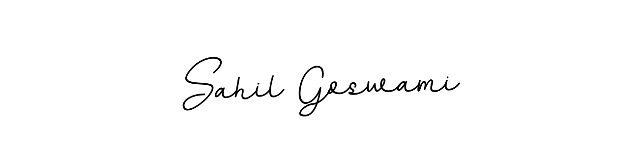 You should practise on your own different ways (BallpointsItalic-DORy9) to write your name (Sahil Goswami) in signature. don't let someone else do it for you. Sahil Goswami signature style 11 images and pictures png