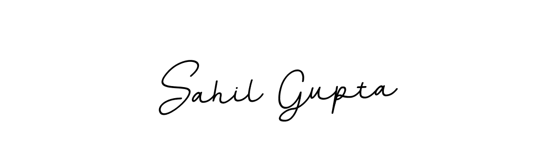 Use a signature maker to create a handwritten signature online. With this signature software, you can design (BallpointsItalic-DORy9) your own signature for name Sahil Gupta. Sahil Gupta signature style 11 images and pictures png