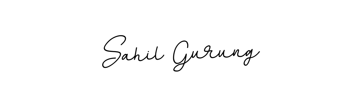 This is the best signature style for the Sahil Gurung name. Also you like these signature font (BallpointsItalic-DORy9). Mix name signature. Sahil Gurung signature style 11 images and pictures png