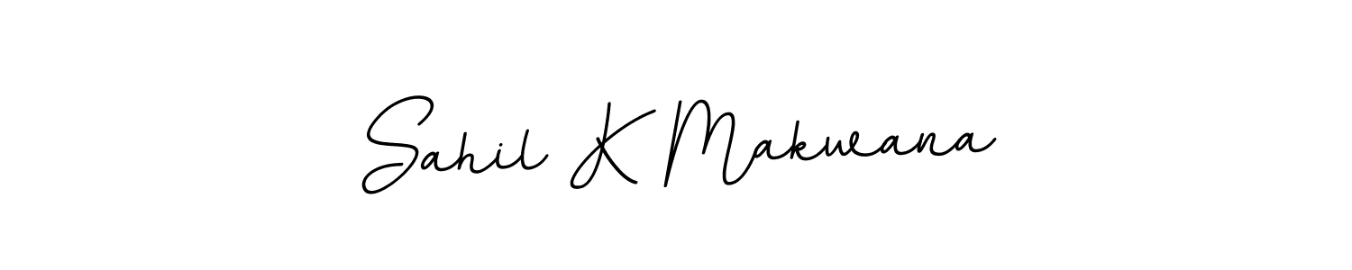 The best way (BallpointsItalic-DORy9) to make a short signature is to pick only two or three words in your name. The name Sahil K Makwana include a total of six letters. For converting this name. Sahil K Makwana signature style 11 images and pictures png