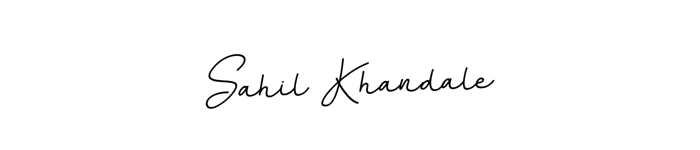 Use a signature maker to create a handwritten signature online. With this signature software, you can design (BallpointsItalic-DORy9) your own signature for name Sahil Khandale. Sahil Khandale signature style 11 images and pictures png