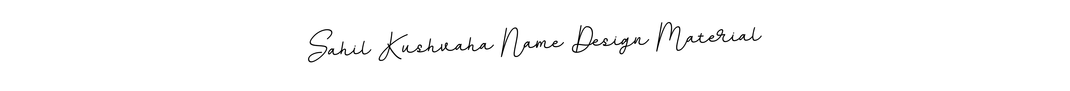 How to make Sahil Kushvaha Name Design Material name signature. Use BallpointsItalic-DORy9 style for creating short signs online. This is the latest handwritten sign. Sahil Kushvaha Name Design Material signature style 11 images and pictures png