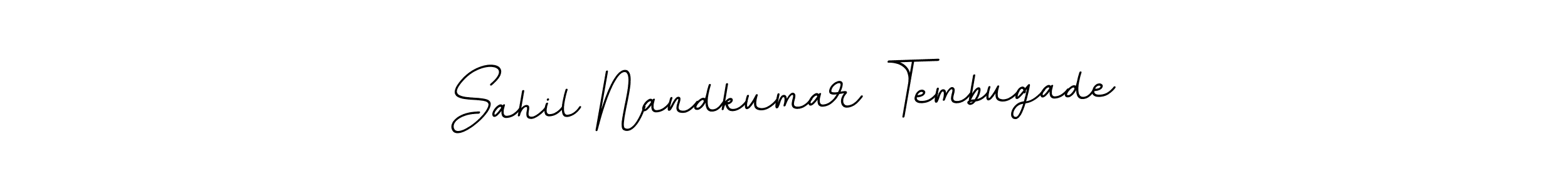 How to make Sahil Nandkumar Tembugade name signature. Use BallpointsItalic-DORy9 style for creating short signs online. This is the latest handwritten sign. Sahil Nandkumar Tembugade signature style 11 images and pictures png