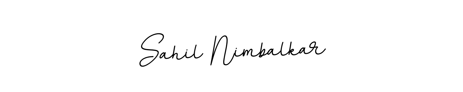 You should practise on your own different ways (BallpointsItalic-DORy9) to write your name (Sahil Nimbalkar) in signature. don't let someone else do it for you. Sahil Nimbalkar signature style 11 images and pictures png