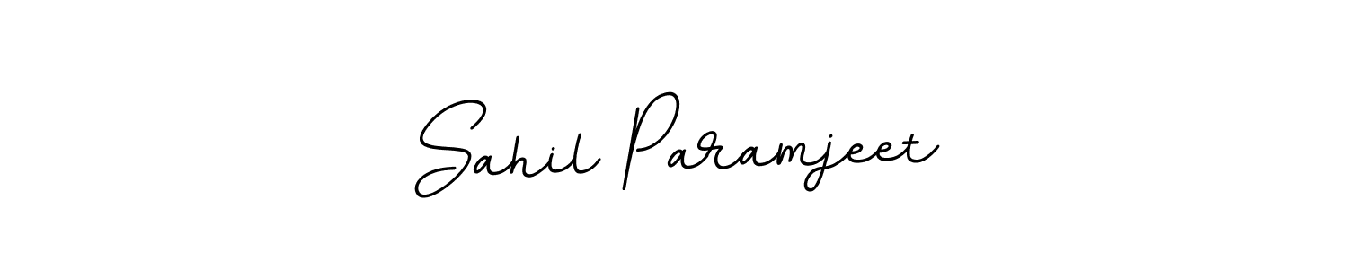 Use a signature maker to create a handwritten signature online. With this signature software, you can design (BallpointsItalic-DORy9) your own signature for name Sahil Paramjeet. Sahil Paramjeet signature style 11 images and pictures png