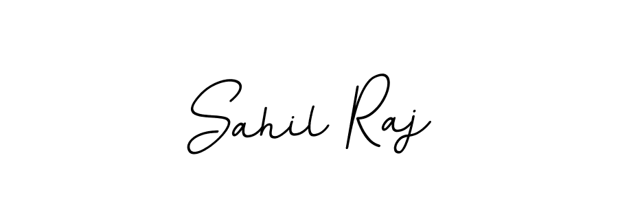 Use a signature maker to create a handwritten signature online. With this signature software, you can design (BallpointsItalic-DORy9) your own signature for name Sahil Raj. Sahil Raj signature style 11 images and pictures png