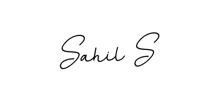 Design your own signature with our free online signature maker. With this signature software, you can create a handwritten (BallpointsItalic-DORy9) signature for name Sahil S. Sahil S signature style 11 images and pictures png