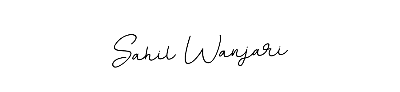 Use a signature maker to create a handwritten signature online. With this signature software, you can design (BallpointsItalic-DORy9) your own signature for name Sahil Wanjari. Sahil Wanjari signature style 11 images and pictures png