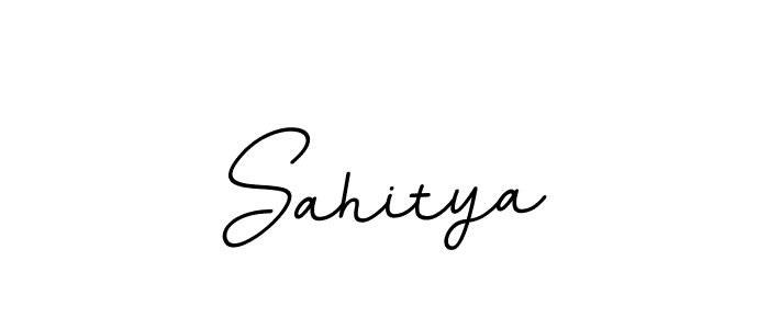 Design your own signature with our free online signature maker. With this signature software, you can create a handwritten (BallpointsItalic-DORy9) signature for name Sahitya. Sahitya signature style 11 images and pictures png