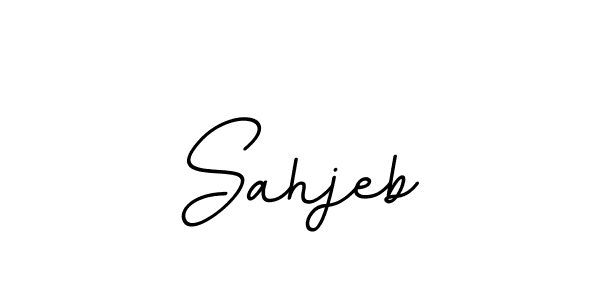 The best way (BallpointsItalic-DORy9) to make a short signature is to pick only two or three words in your name. The name Sahjeb include a total of six letters. For converting this name. Sahjeb signature style 11 images and pictures png