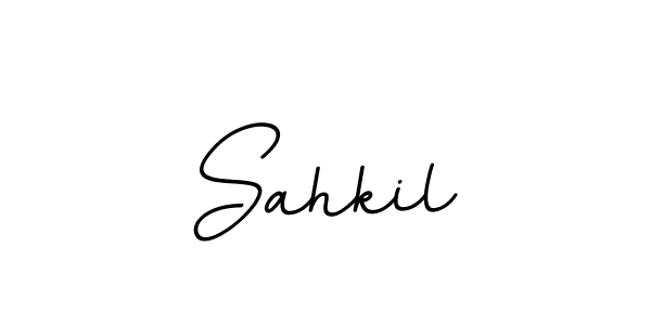 How to make Sahkil name signature. Use BallpointsItalic-DORy9 style for creating short signs online. This is the latest handwritten sign. Sahkil signature style 11 images and pictures png