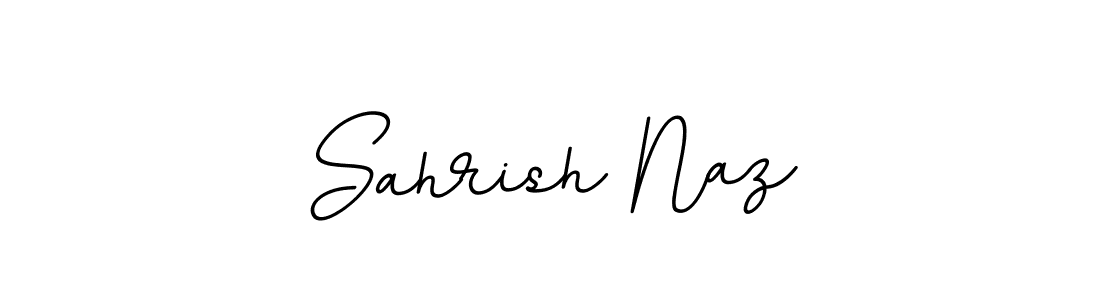 How to make Sahrish Naz name signature. Use BallpointsItalic-DORy9 style for creating short signs online. This is the latest handwritten sign. Sahrish Naz signature style 11 images and pictures png