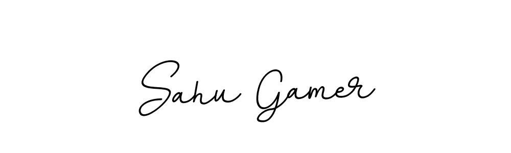 Design your own signature with our free online signature maker. With this signature software, you can create a handwritten (BallpointsItalic-DORy9) signature for name Sahu Gamer. Sahu Gamer signature style 11 images and pictures png