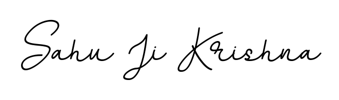 A stylish, flowing autograph style designed for name Sahu Ji Krishna using BallpointsItalic-DORy9 typography. Perfect for digital creative projects. Sahu Ji Krishna signature style 11 images and pictures png