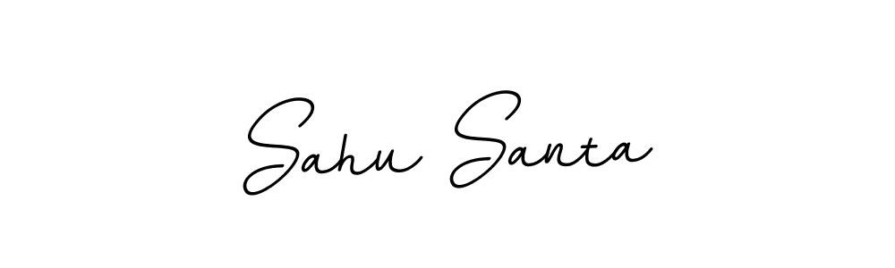 Create a beautiful signature design for name Sahu Santa. With this signature (BallpointsItalic-DORy9) fonts, you can make a handwritten signature for free. Sahu Santa signature style 11 images and pictures png
