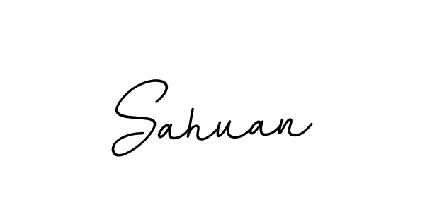 You should practise on your own different ways (BallpointsItalic-DORy9) to write your name (Sahuan) in signature. don't let someone else do it for you. Sahuan signature style 11 images and pictures png