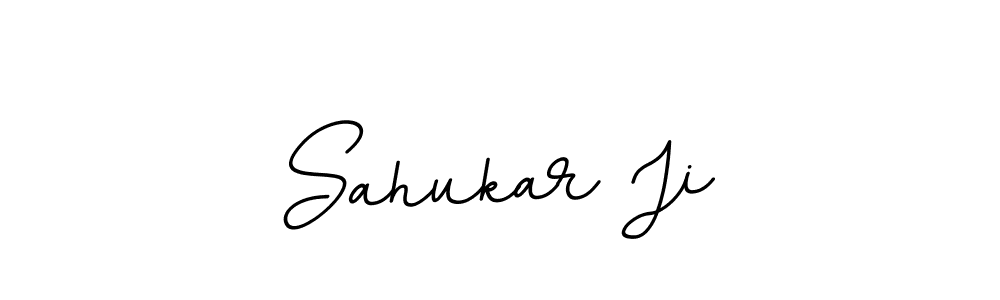How to make Sahukar Ji name signature. Use BallpointsItalic-DORy9 style for creating short signs online. This is the latest handwritten sign. Sahukar Ji signature style 11 images and pictures png