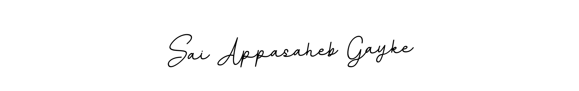 Create a beautiful signature design for name Sai Appasaheb Gayke. With this signature (BallpointsItalic-DORy9) fonts, you can make a handwritten signature for free. Sai Appasaheb Gayke signature style 11 images and pictures png