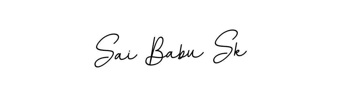 Make a beautiful signature design for name Sai Babu Sk. With this signature (BallpointsItalic-DORy9) style, you can create a handwritten signature for free. Sai Babu Sk signature style 11 images and pictures png
