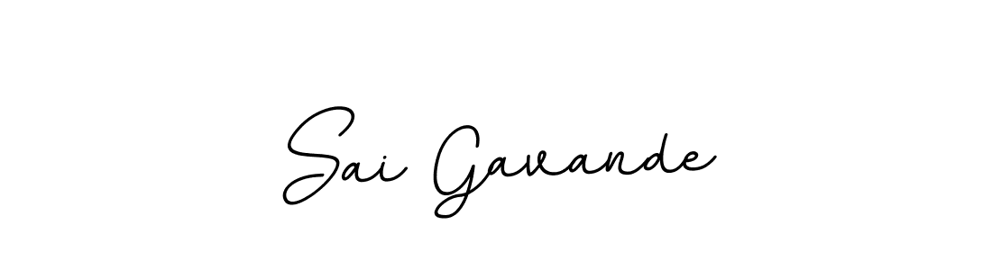 How to make Sai Gavande name signature. Use BallpointsItalic-DORy9 style for creating short signs online. This is the latest handwritten sign. Sai Gavande signature style 11 images and pictures png