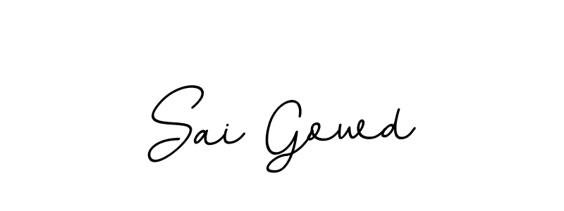 Use a signature maker to create a handwritten signature online. With this signature software, you can design (BallpointsItalic-DORy9) your own signature for name Sai Gowd. Sai Gowd signature style 11 images and pictures png
