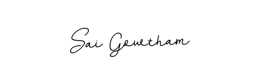 if you are searching for the best signature style for your name Sai Gowtham. so please give up your signature search. here we have designed multiple signature styles  using BallpointsItalic-DORy9. Sai Gowtham signature style 11 images and pictures png