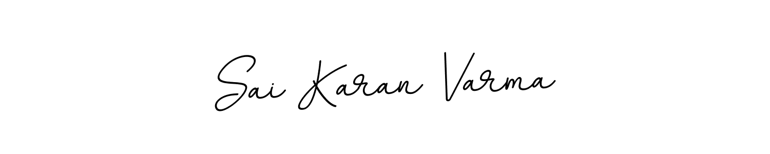 Create a beautiful signature design for name Sai Karan Varma. With this signature (BallpointsItalic-DORy9) fonts, you can make a handwritten signature for free. Sai Karan Varma signature style 11 images and pictures png