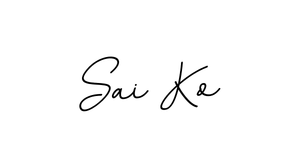 Design your own signature with our free online signature maker. With this signature software, you can create a handwritten (BallpointsItalic-DORy9) signature for name Sai Ko. Sai Ko signature style 11 images and pictures png