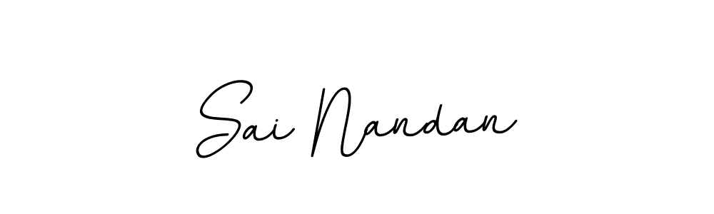 The best way (BallpointsItalic-DORy9) to make a short signature is to pick only two or three words in your name. The name Sai Nandan include a total of six letters. For converting this name. Sai Nandan signature style 11 images and pictures png