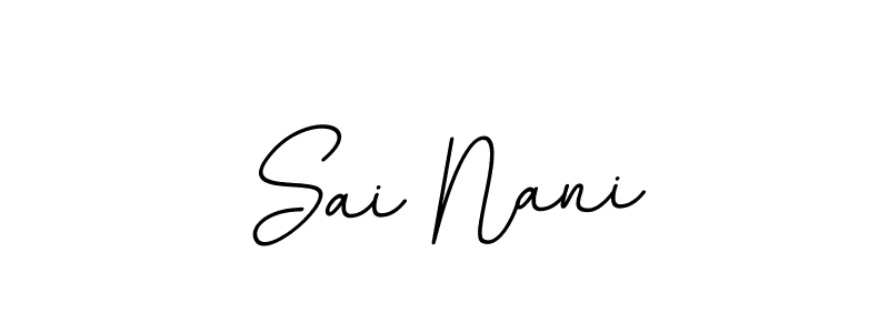 How to make Sai Nani name signature. Use BallpointsItalic-DORy9 style for creating short signs online. This is the latest handwritten sign. Sai Nani signature style 11 images and pictures png