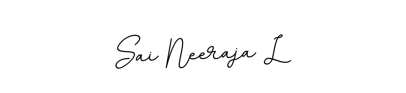 Create a beautiful signature design for name Sai Neeraja L. With this signature (BallpointsItalic-DORy9) fonts, you can make a handwritten signature for free. Sai Neeraja L signature style 11 images and pictures png