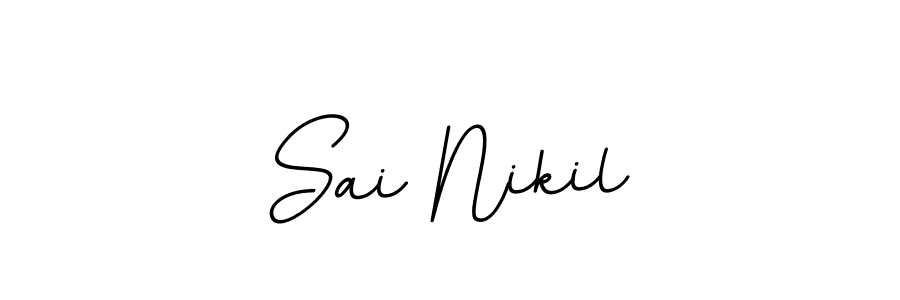 You should practise on your own different ways (BallpointsItalic-DORy9) to write your name (Sai Nikil) in signature. don't let someone else do it for you. Sai Nikil signature style 11 images and pictures png