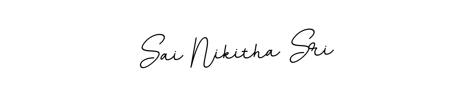 How to make Sai Nikitha Sri name signature. Use BallpointsItalic-DORy9 style for creating short signs online. This is the latest handwritten sign. Sai Nikitha Sri signature style 11 images and pictures png