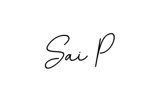 Design your own signature with our free online signature maker. With this signature software, you can create a handwritten (BallpointsItalic-DORy9) signature for name Sai P. Sai P signature style 11 images and pictures png