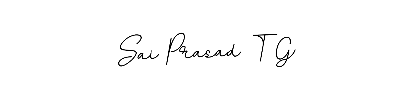 How to make Sai Prasad T G name signature. Use BallpointsItalic-DORy9 style for creating short signs online. This is the latest handwritten sign. Sai Prasad T G signature style 11 images and pictures png