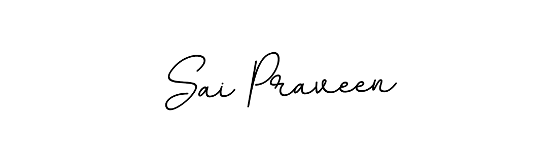 Use a signature maker to create a handwritten signature online. With this signature software, you can design (BallpointsItalic-DORy9) your own signature for name Sai Praveen. Sai Praveen signature style 11 images and pictures png