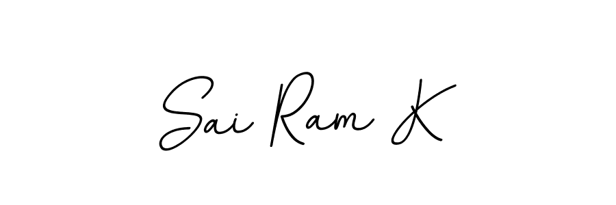 Design your own signature with our free online signature maker. With this signature software, you can create a handwritten (BallpointsItalic-DORy9) signature for name Sai Ram K. Sai Ram K signature style 11 images and pictures png