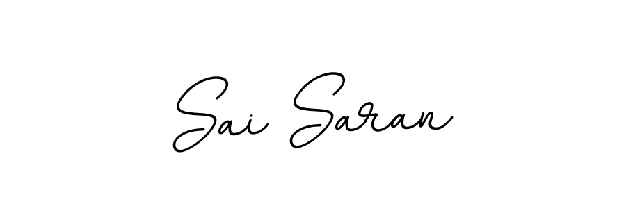 How to make Sai Saran name signature. Use BallpointsItalic-DORy9 style for creating short signs online. This is the latest handwritten sign. Sai Saran signature style 11 images and pictures png